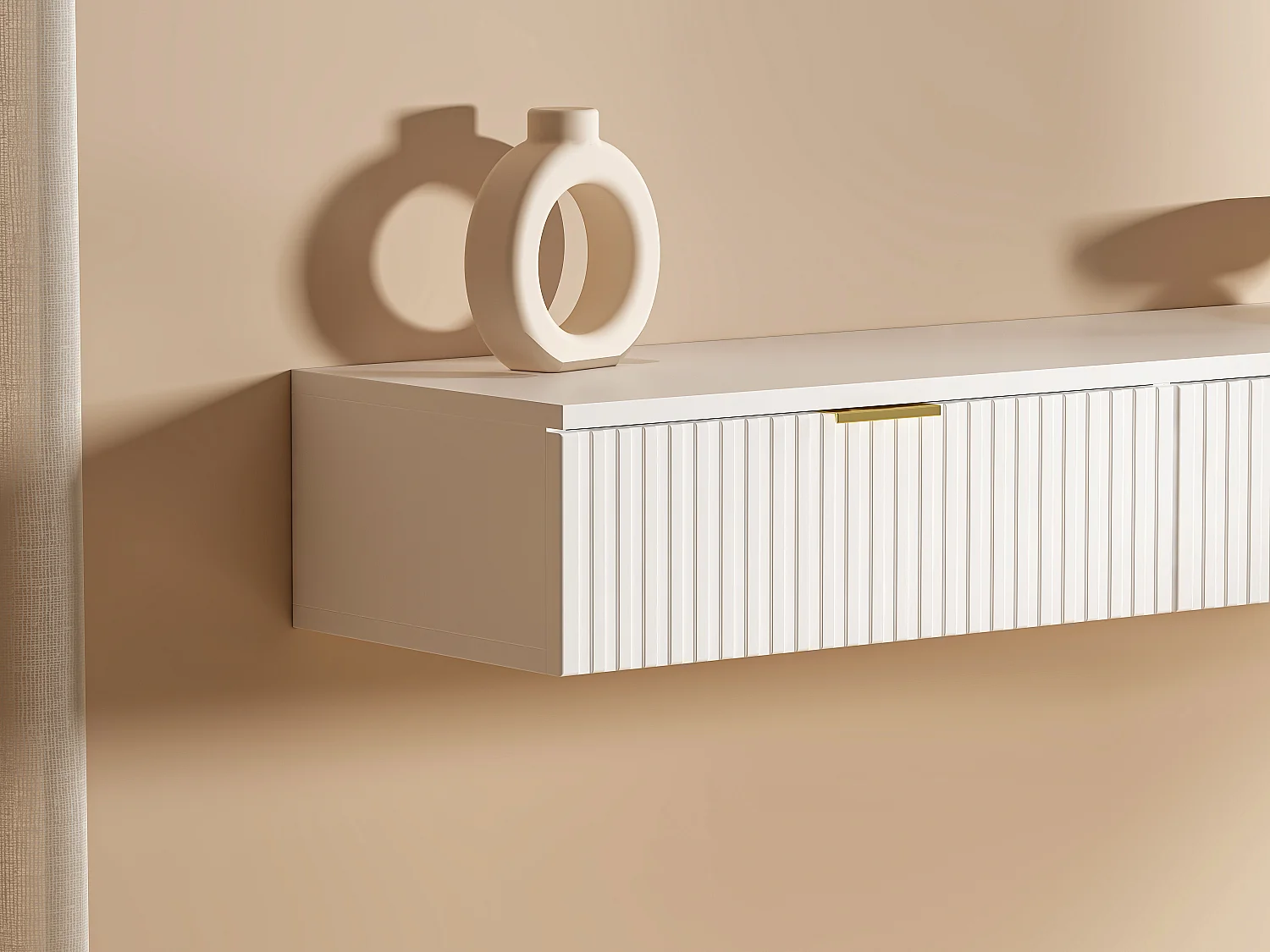 Console suspendue avec 2 tiroirs - Blanc - FRALYN de Pascal Morabito