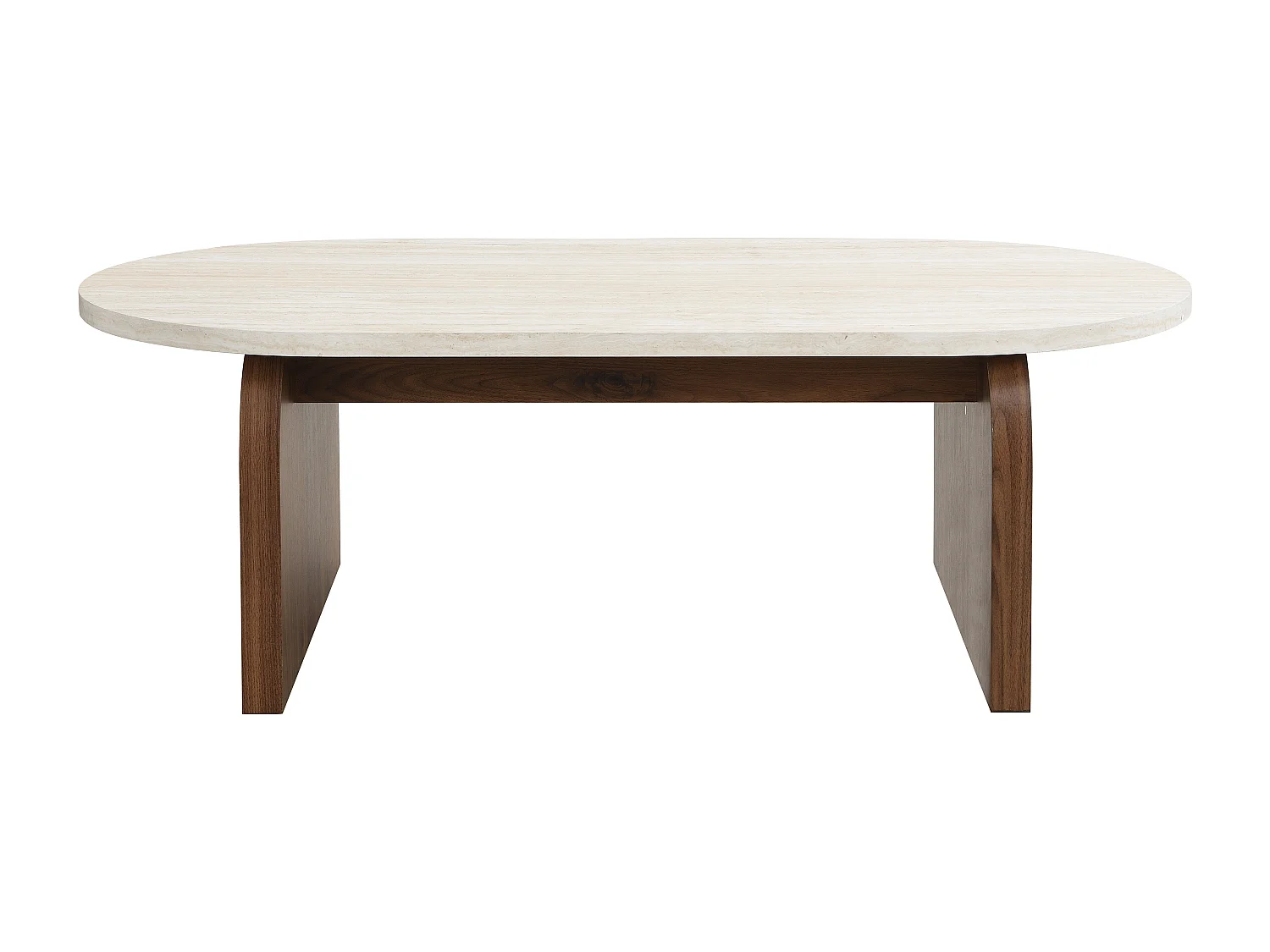 Table basse en MDF - Effet travertin et naturel - ELRADA