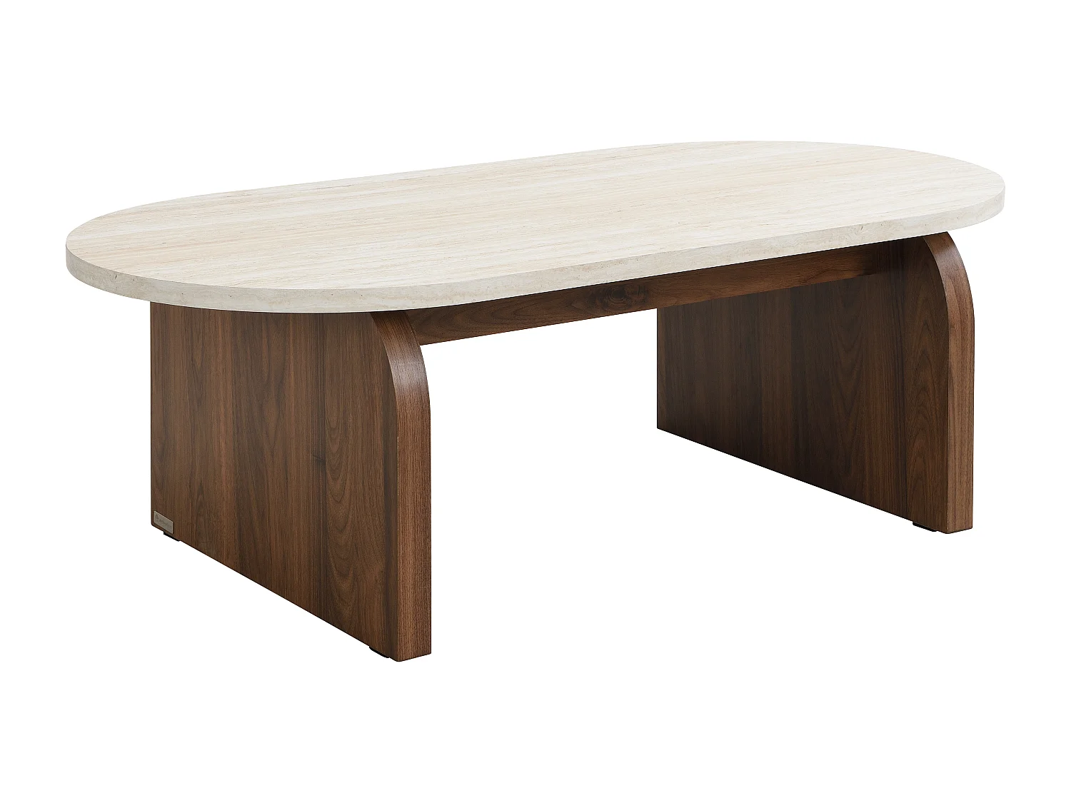 Table basse en MDF - Effet travertin et naturel - ELRADA