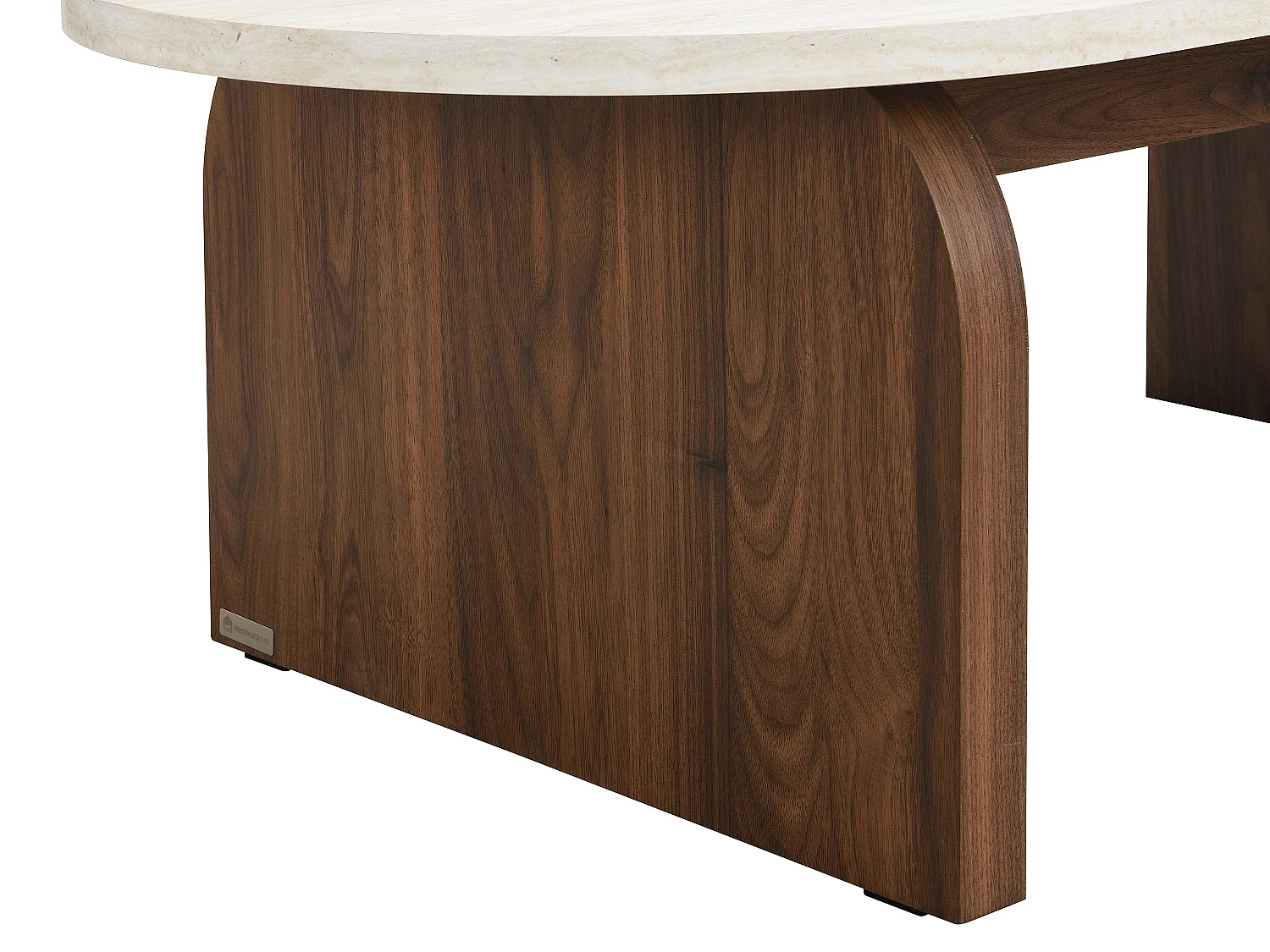 Table basse en MDF - Effet travertin et naturel - ELRADA