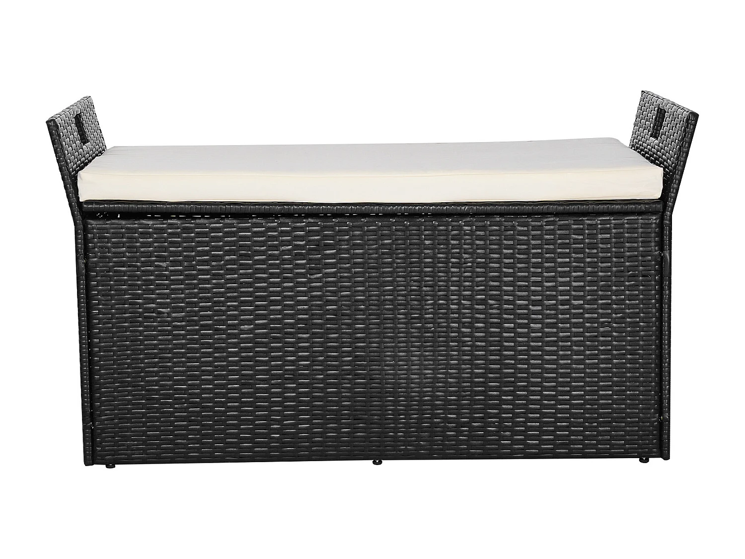 Banco de Almacenamiento SucceBuy, Exterior de Ratán Sintético, Cofre de Jardín de 340 L, Capacidad de Carga de 362,9 kg, Asiento de Exterior para Patio, Jardín