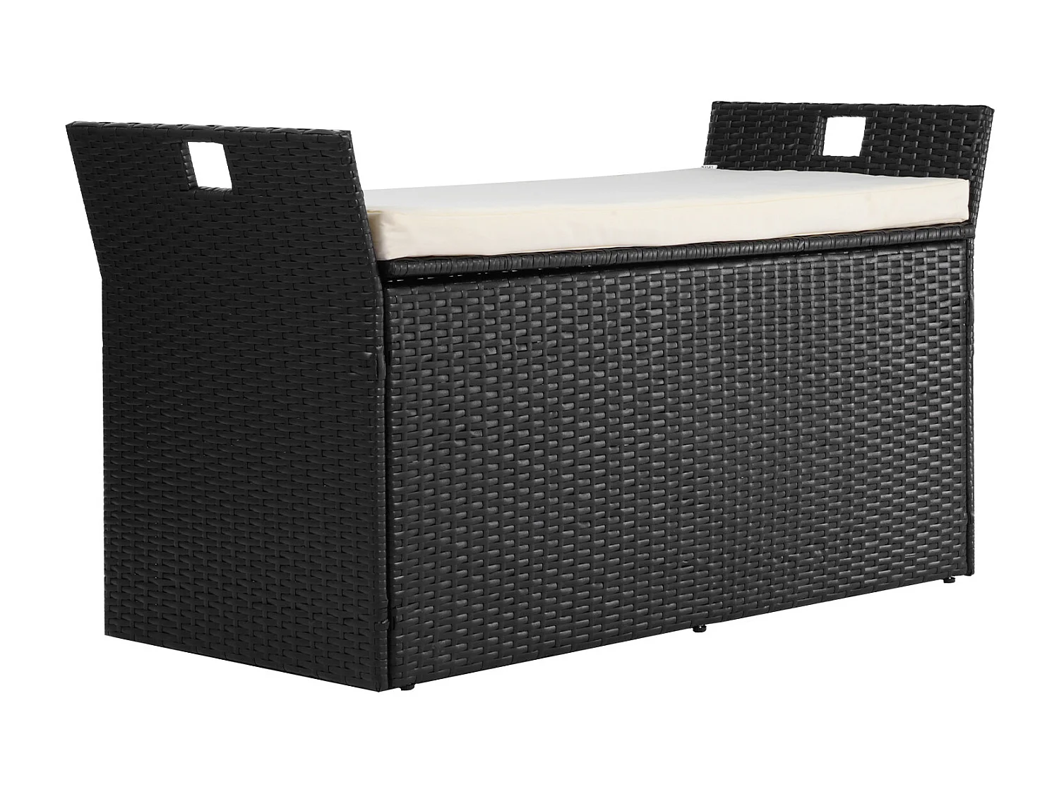 Banco de Almacenamiento SucceBuy, Exterior de Ratán Sintético, Cofre de Jardín de 340 L, Capacidad de Carga de 362,9 kg, Asiento de Exterior para Patio, Jardín