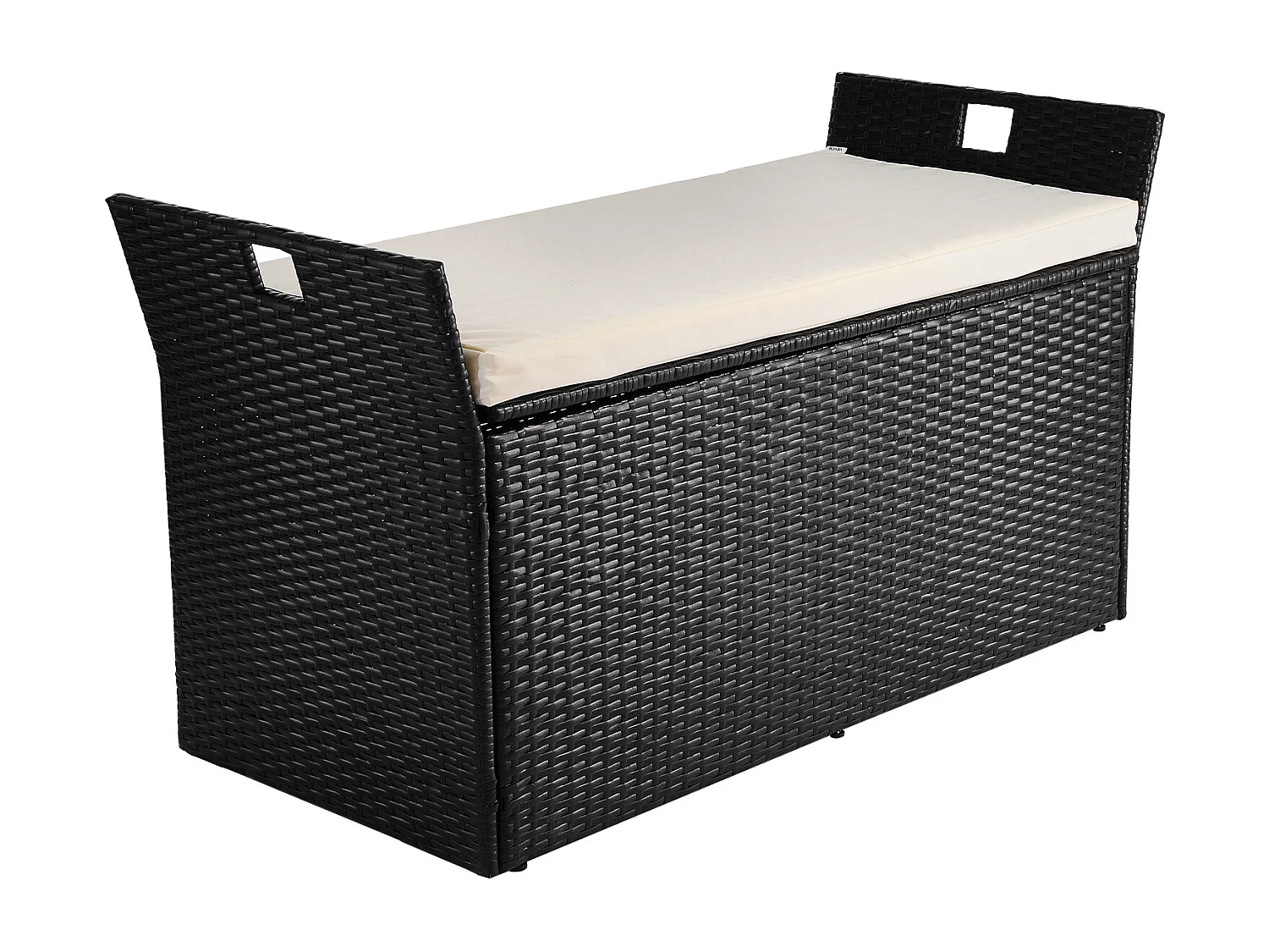 Banco de Almacenamiento SucceBuy, Exterior de Ratán Sintético, Cofre de Jardín de 340 L, Capacidad de Carga de 362,9 kg, Asiento de Exterior para Patio, Jardín