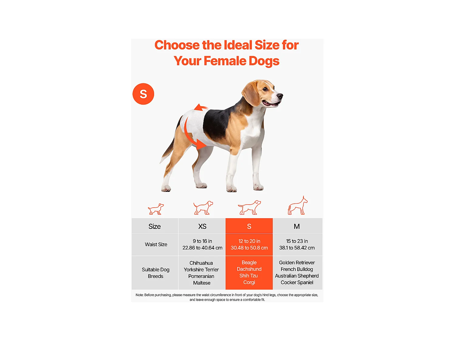 Couches Jetables SucceBuy pour Chiens Femelles 96 Pièces, Couches pour Chiennes Super Absorbantes Anti-Fuites Taille S, pour Entraînement, 2 Lots de 48