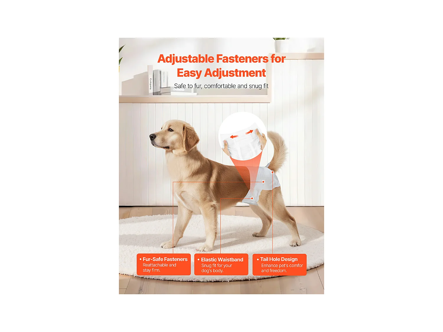 Couches Jetables SucceBuy pour Chiens Femelles, 96 Pièces, Couches pour Chiennes Super Absorbantes Anti-Fuites, Taille M, pour Entraînement, 2 Lots de 48