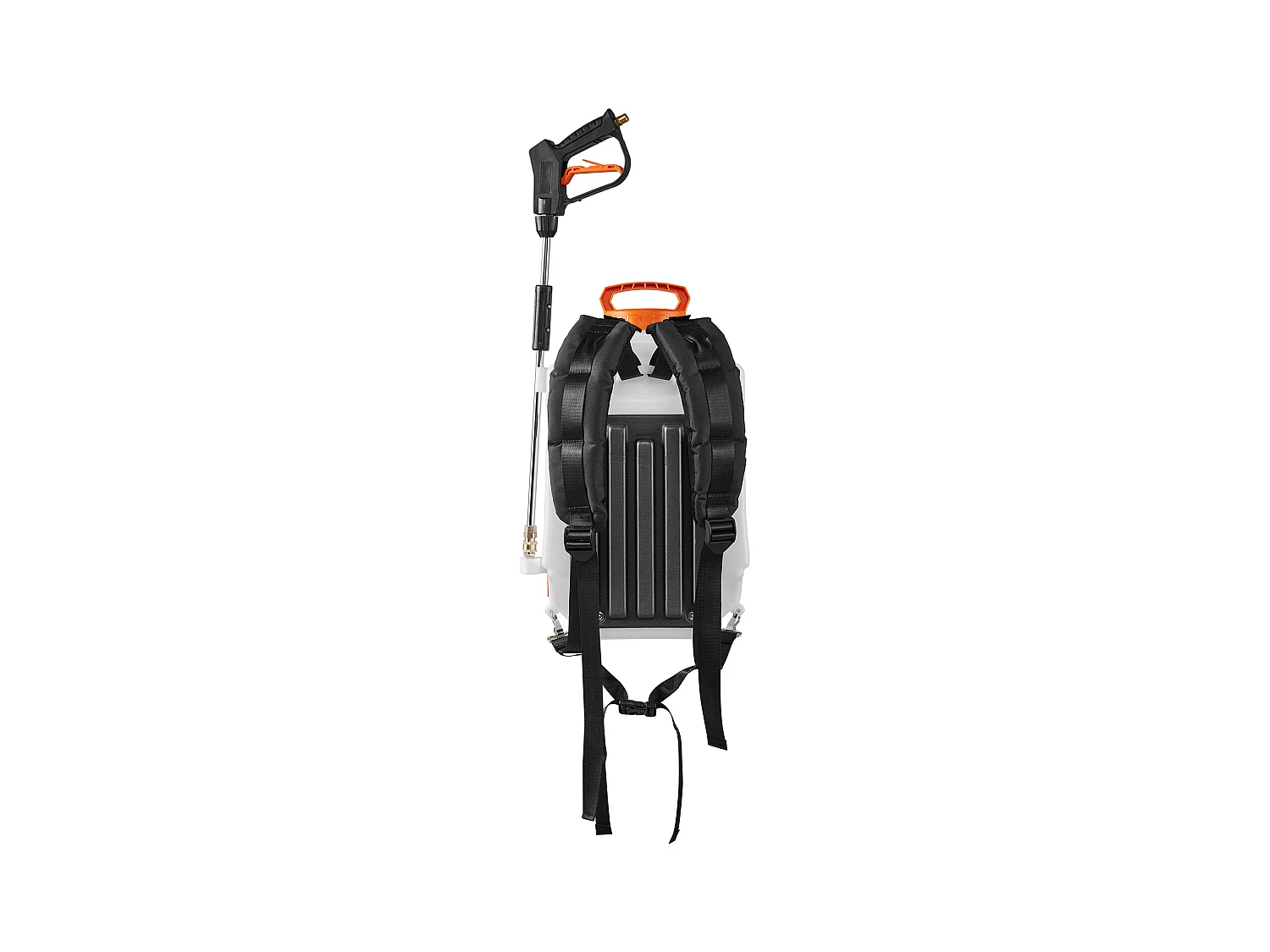 Rückenspritze SucceBuy, Batteriebetrieben, 16 L, mit 2 Lanzen, 8 Düsen, 21-V-Akku mit 4 Ah, Tragbares Sprühgerät für Garten, Rasen, Unkrautbekämpfung