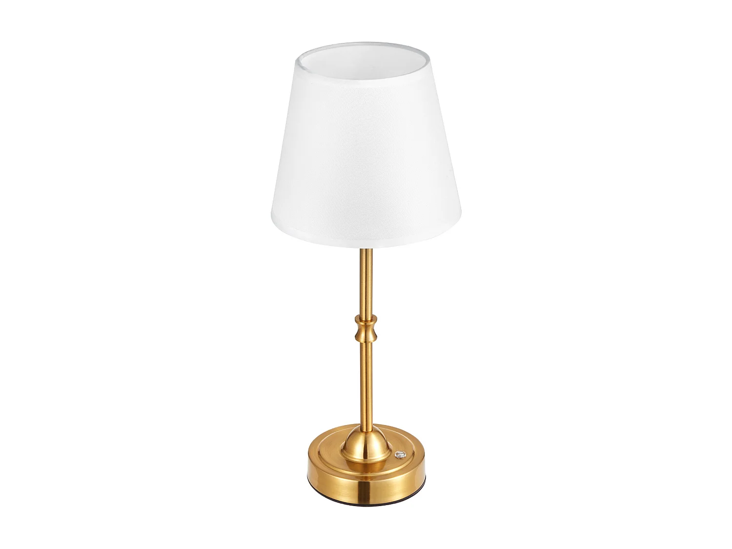 Lampe de Table Sans Fil SucceBuy, Batterie Rechargeable Intégrée 5200 mAh, 3 Niveaux de Luminosité, Abat-Jour en Tissu, pour Chambre, Bar, Doré