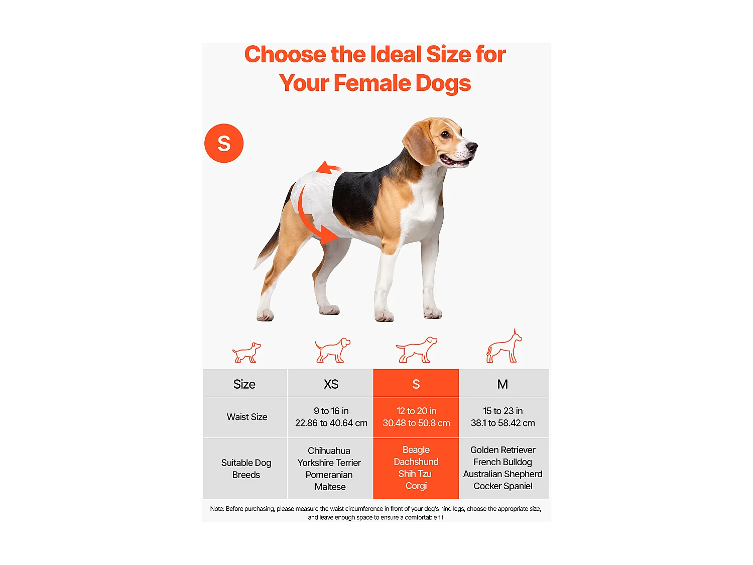 Couches Jetables SucceBuy pour Chiens Femelles, 144 Pièces, Couches pour Chiennes Super Absorbantes Anti-Fuites Taille S, pour Entraînement, 2 Lots de 72