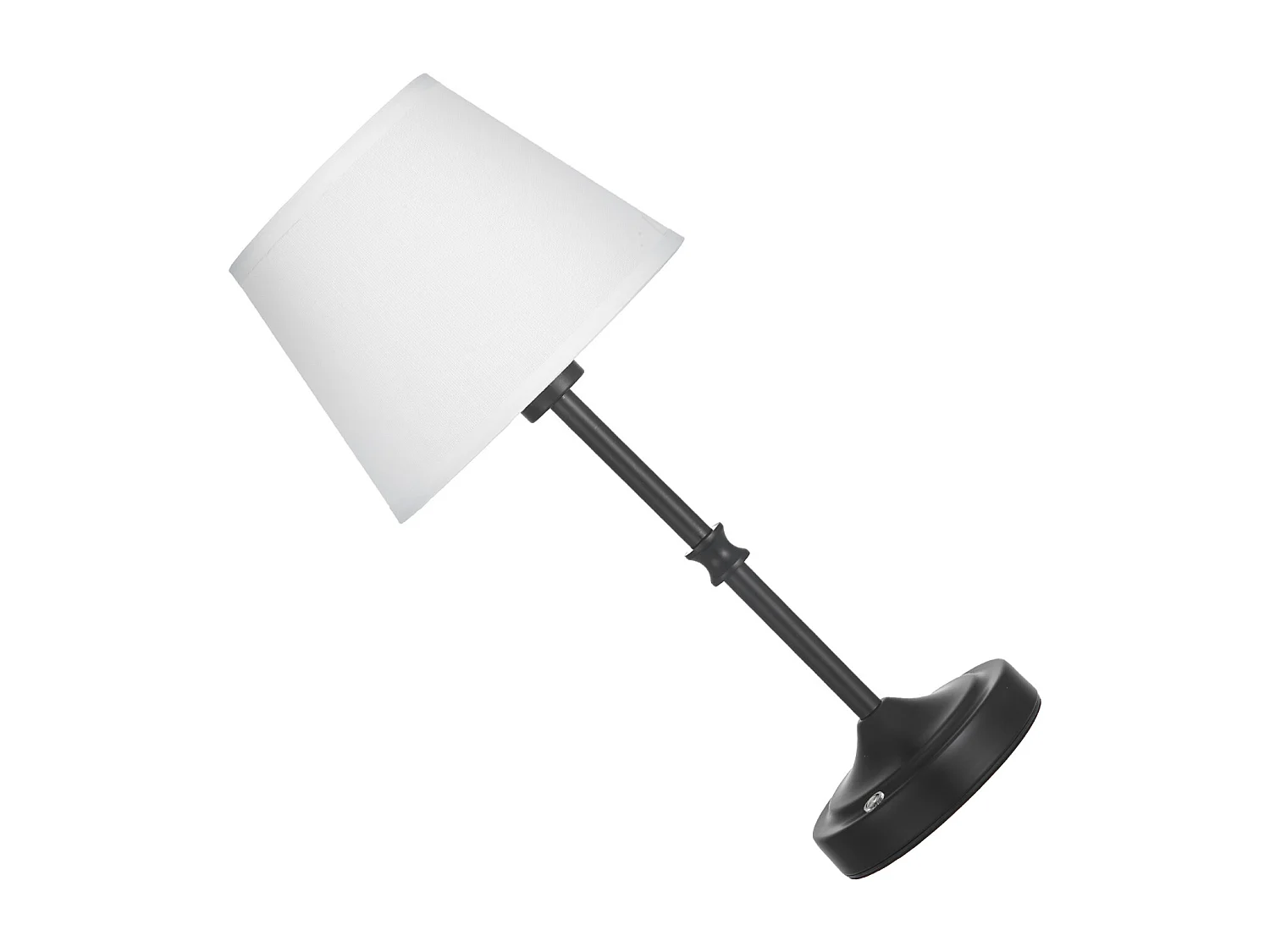 Lampe de Table Sans Fil SucceBuy, 2 Pièces, Batterie Rechargeable Intégrée 5200 mAh, 3 Niveaux Luminosité, Abat-Jour en Tissu, pour Chambre, Noir