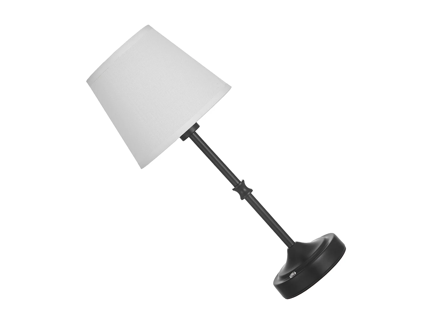 Lampe de Table Sans Fil SucceBuy, Batterie Rechargeable Intégrée 5200 mAh, 3 Niveaux Luminosité, Abat-Jour en Tissu, pour Chambre, Bar, Noir