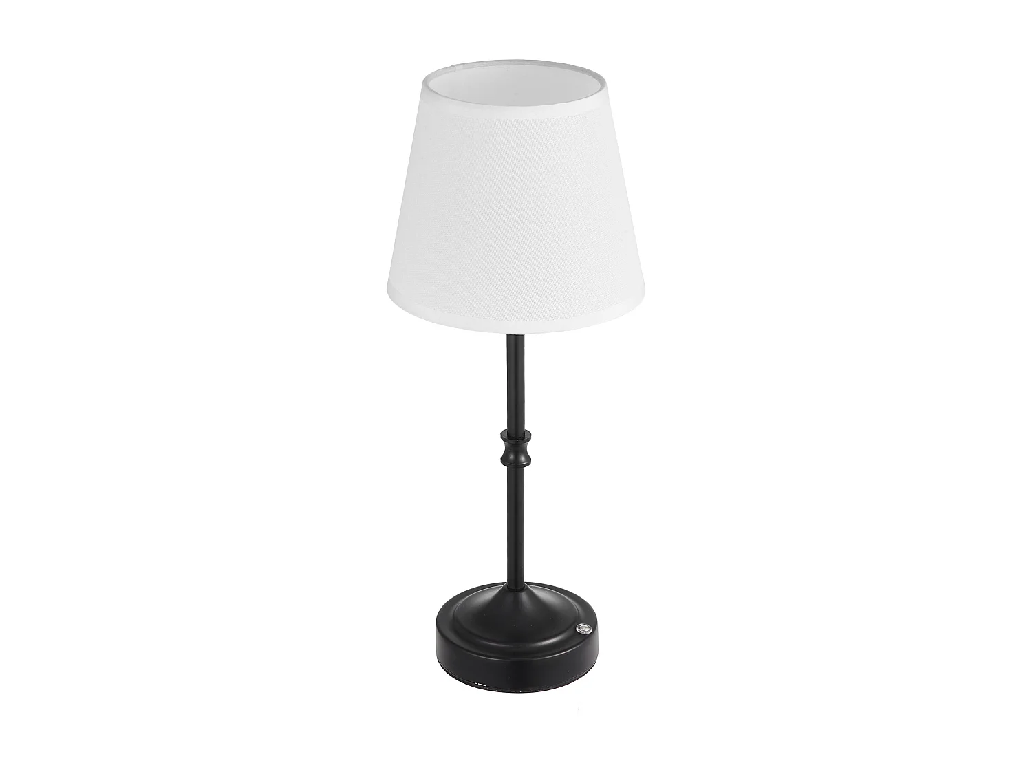 Lampe de Table Sans Fil SucceBuy, Batterie Rechargeable Intégrée 5200 mAh, 3 Niveaux Luminosité, Abat-Jour en Tissu, pour Chambre, Bar, Noir
