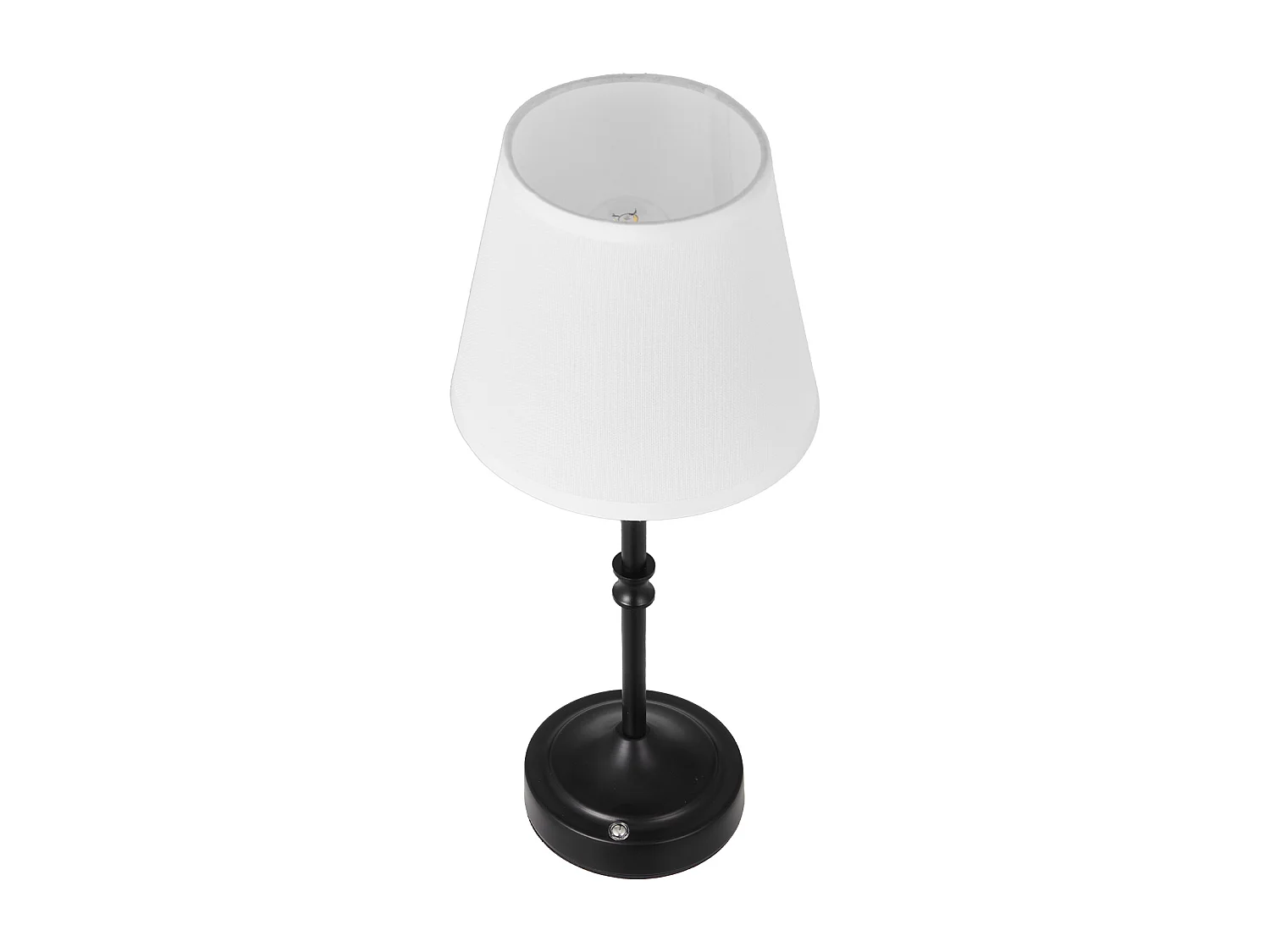 Lampe de Table Sans Fil SucceBuy, Batterie Rechargeable Intégrée 5200 mAh, 3 Niveaux Luminosité, Abat-Jour en Tissu, pour Chambre, Bar, Noir
