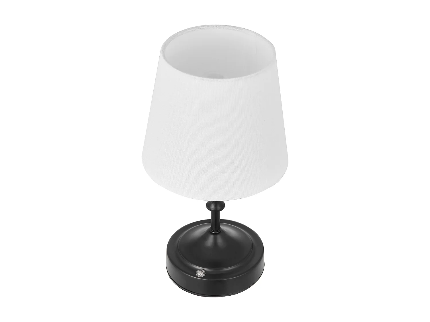 Lampe de Table Sans Fil SucceBuy, Batterie Rechargeable Intégrée 5200 mAh, 3 Niveaux de Luminosité, Abat-Jour en Tissu, pour Chambre, Bar, Noir