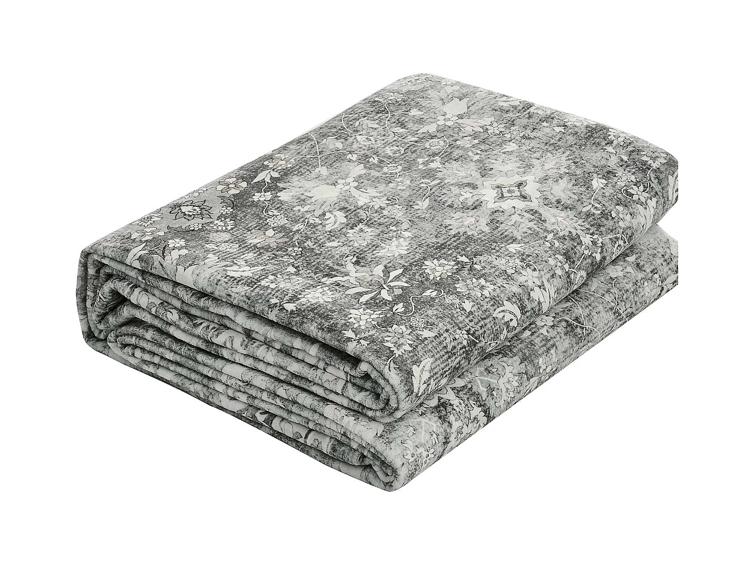 Tapis Salon SucceBuy, 2,4 x 3 m, Grand Tapis Chambre Lavable et Antidérapant, Doux Confortable, Style Vintage, pour Chambre, Bureau, Entrée, Gris