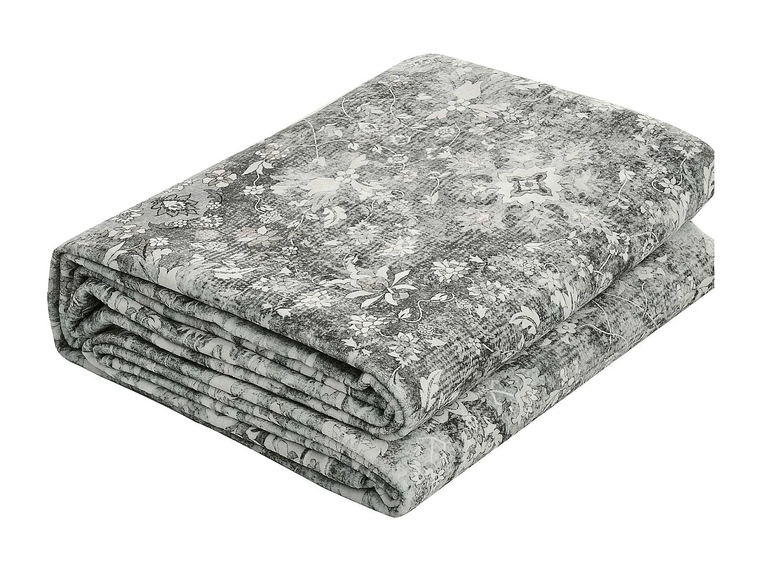 Tapis Salon SucceBuy, 2,4 x 3 m, Grand Tapis Chambre Lavable et Antidérapant, Doux Confortable, Style Vintage, pour Chambre, Bureau, Entrée, Gris