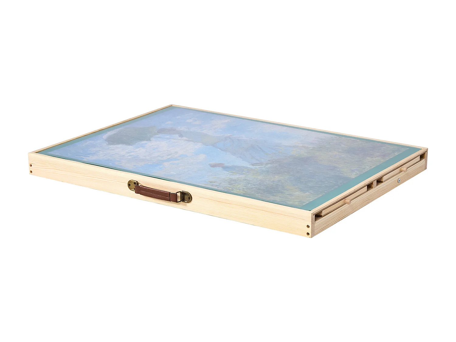 Table de Puzzle SucceBuy 1500 Pièces, Planche de Puzzle 86,5 x 63,5 cm, avec Pieds Pliables, 4 Tiroirs et Couverture, Plateau Casse-Tête Portable en Bois