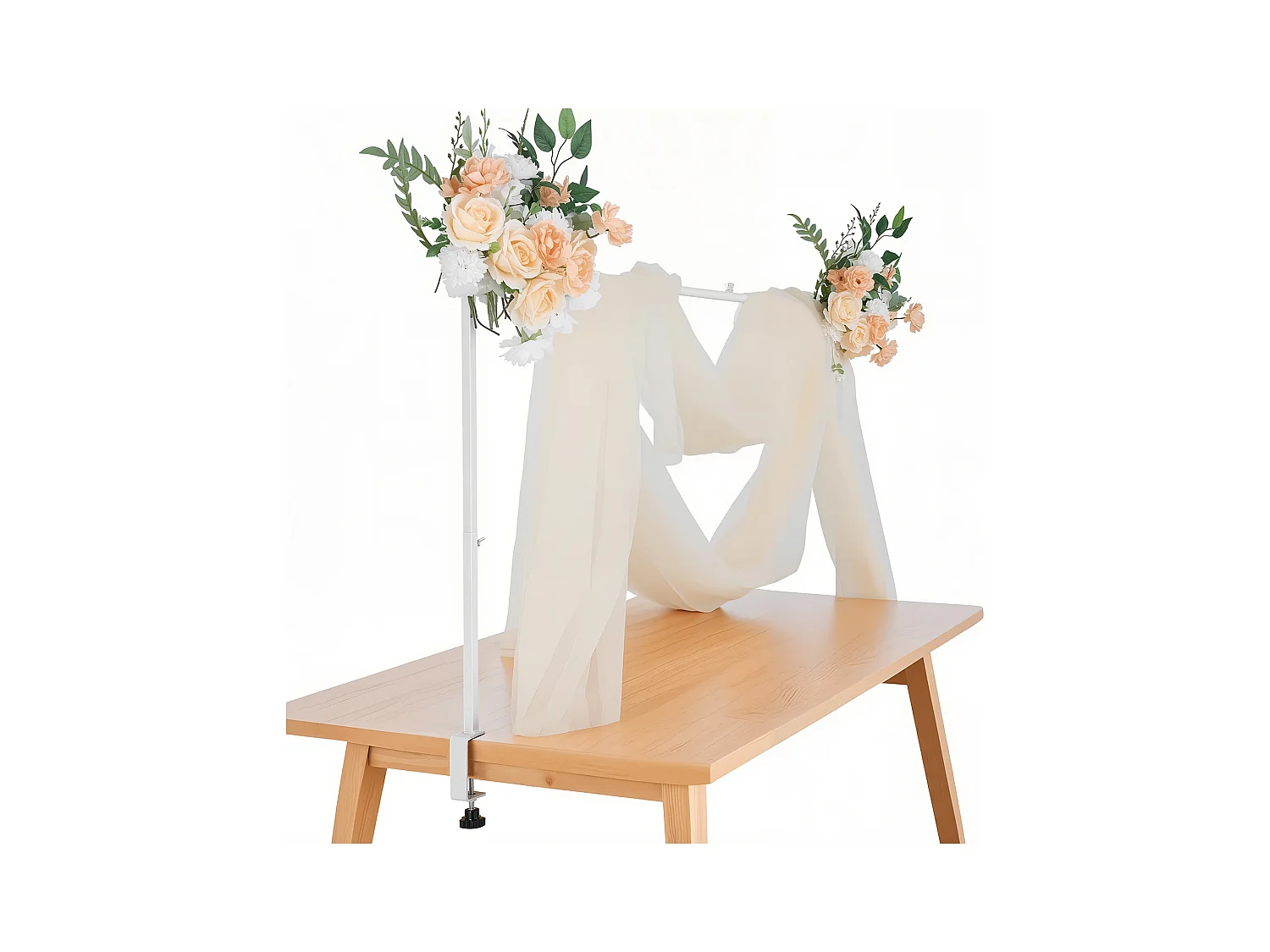 Support Tige de Table SucceBuy avec Pinces, Support Arche de Table, Hauteur Réglable 33-106.7 cm Longueur Réglable 71.1-249 cm, Cadre Arche Métal