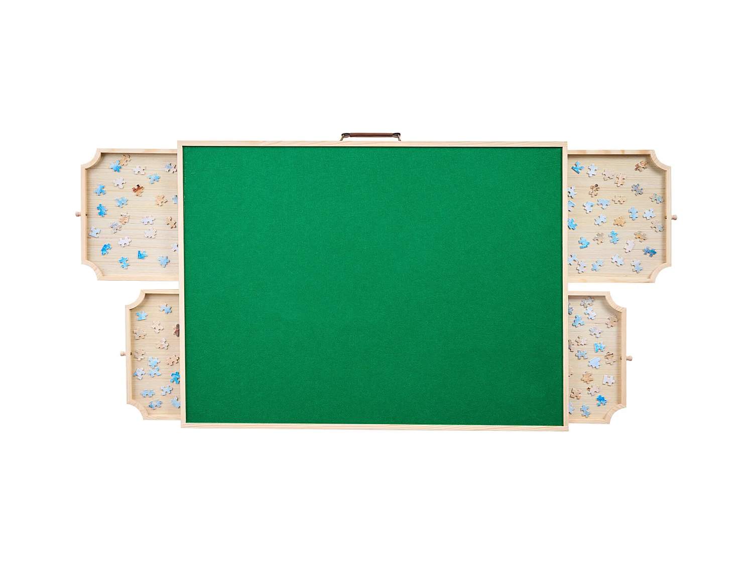 Table de Puzzle SucceBuy 1500 Pièces, Planche de Puzzle 86,5 x 63,5 cm, avec Pieds Pliables, 4 Tiroirs et Couverture, Plateau Casse-Tête Portable