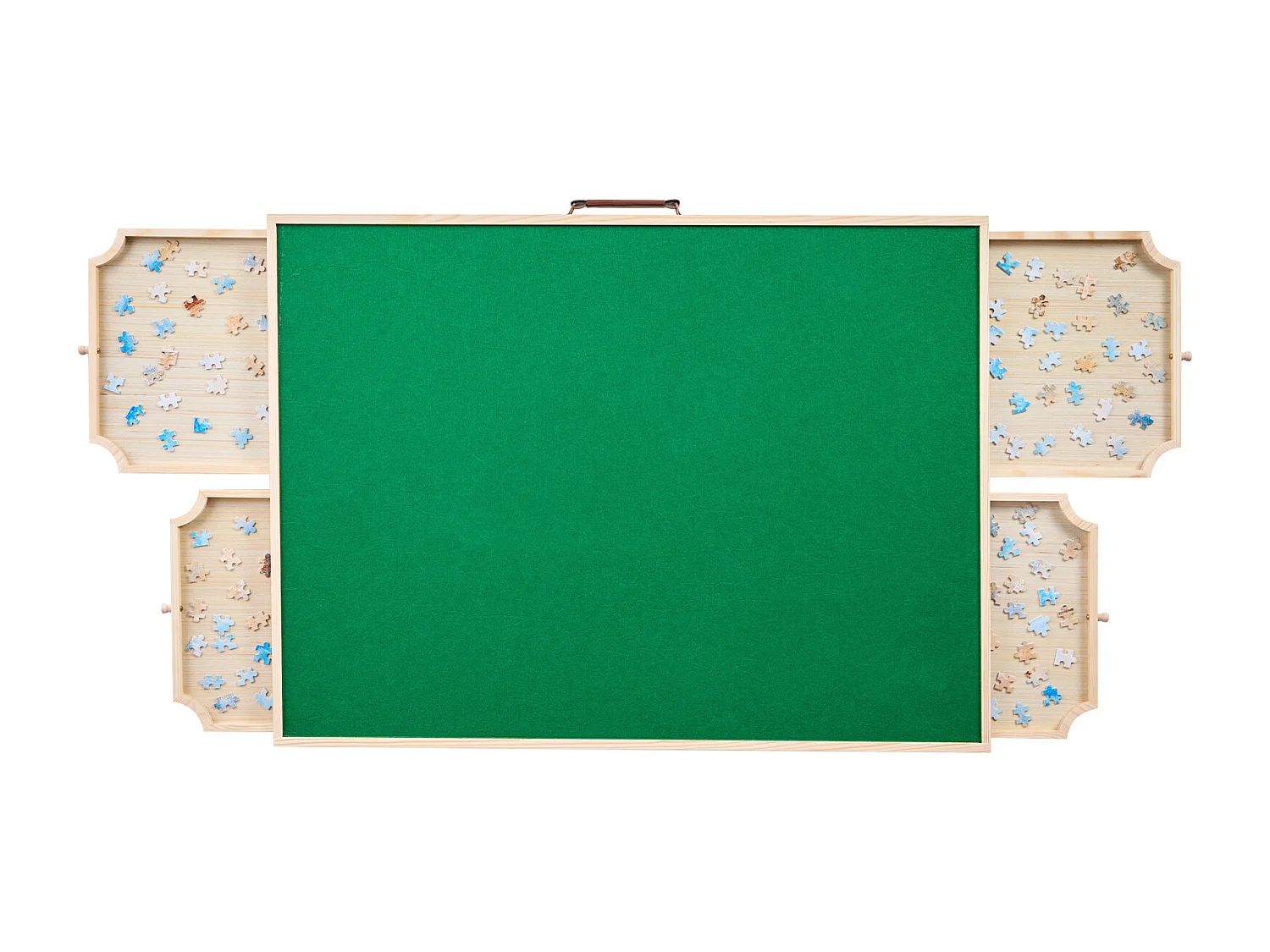 Table de Puzzle SucceBuy 1500 Pièces, Planche de Puzzle 86,5 x 63,5 cm, avec Pieds Pliables, 4 Tiroirs et Couverture, Plateau Casse-Tête Portable