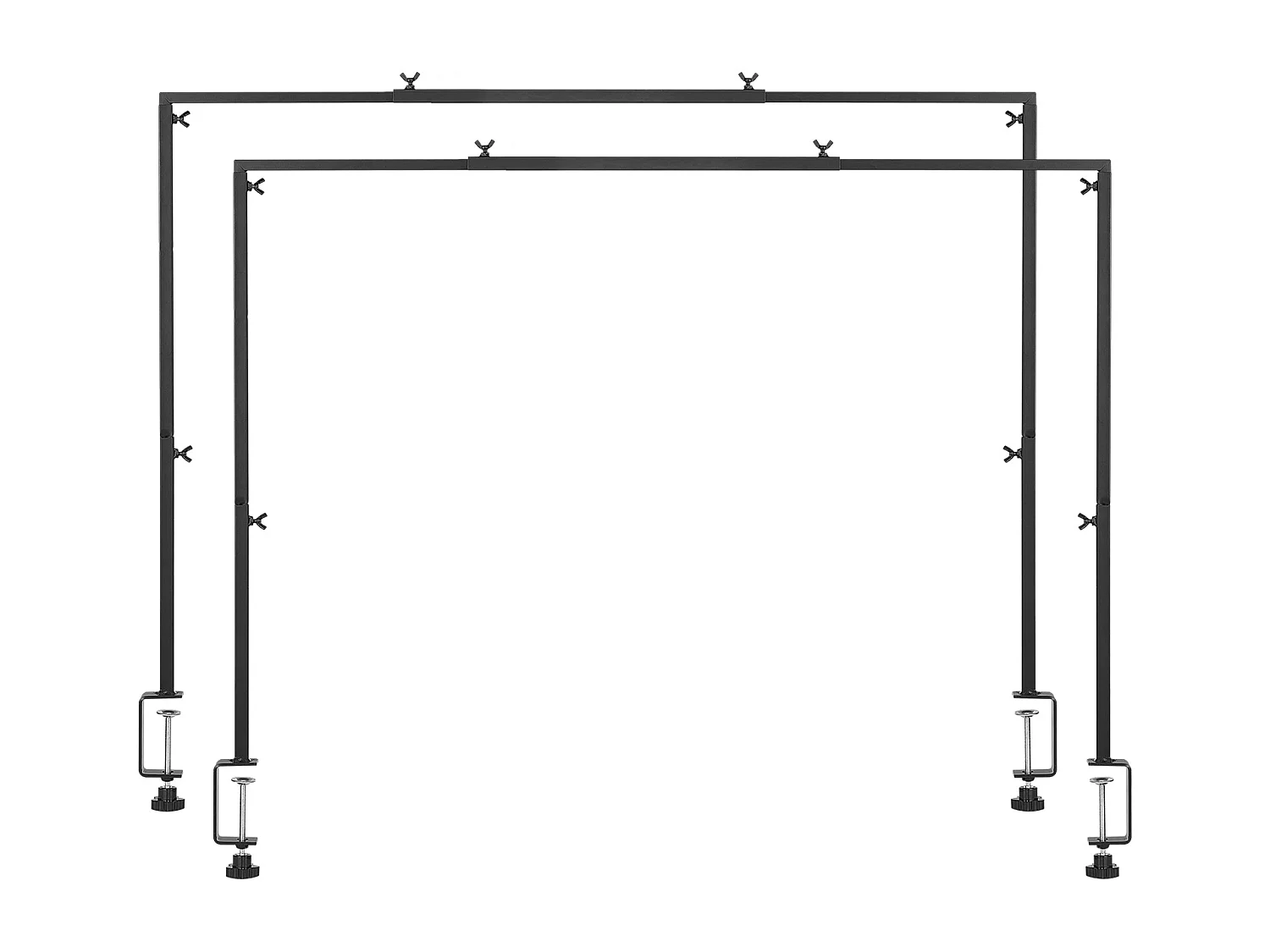 Tafelstanghouder SucceBuy met Klemmen, Tafelbooghouder, 2 PCS, Hoogte Verstelbaar 33-106.7 cm Lengte Verstelbaar 71.1-249 cm, Metaalboogframe