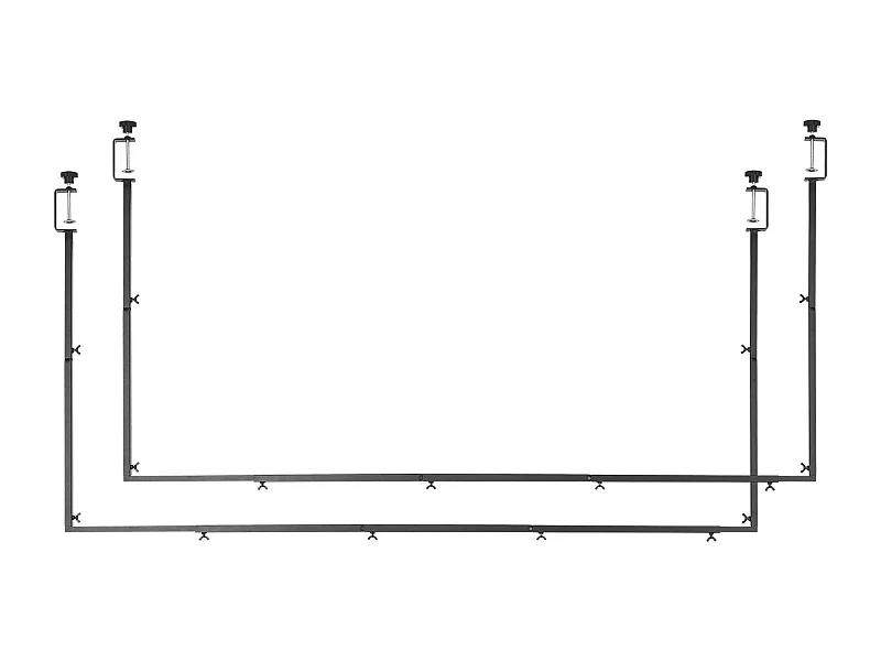 Tafelstanghouder SucceBuy met Klemmen, Tafelbooghouder, 2 PCS, Hoogte Verstelbaar 33-106.7 cm Lengte Verstelbaar 71.1-249 cm, Metaalboogframe