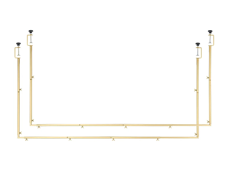 Wspornik Pręta Stołu SucceBuy z Zaciskami, Wspornik Łuku Stołu, 2 SZT, Wysokość Regulowana 33-107 cm Długość Regulowana 71.1-249 cm, Metalowa Ramka Łuku