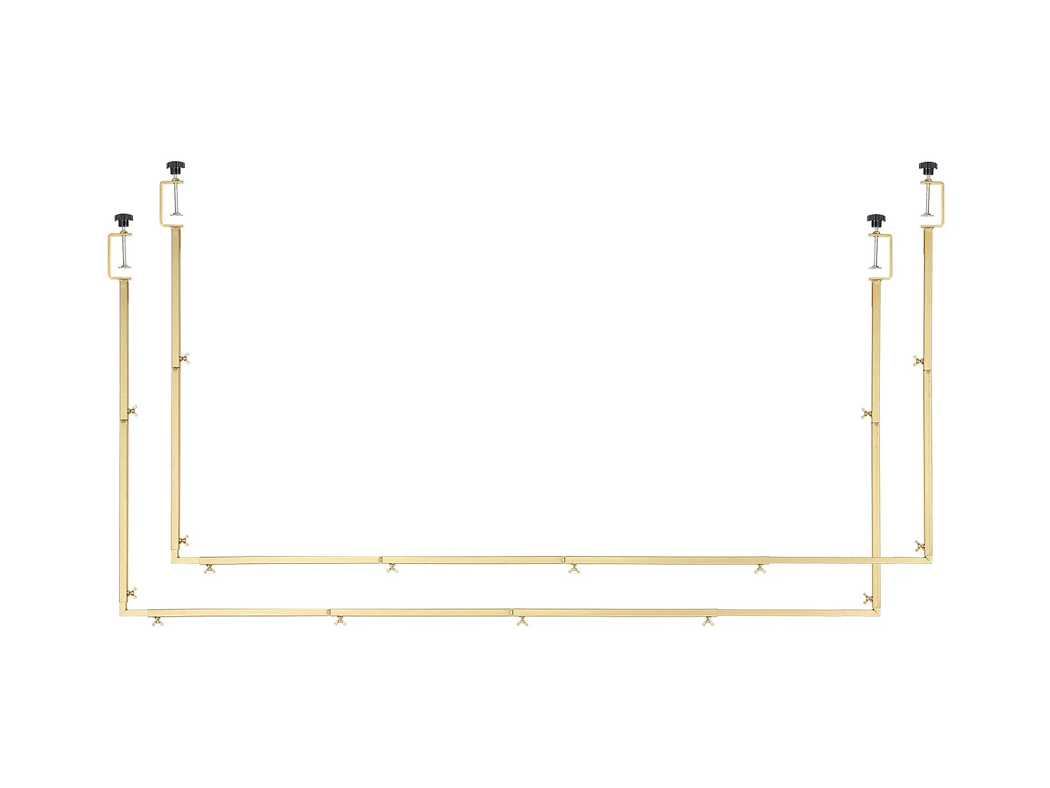 Support Tige de Table SucceBuy avec Pinces, Support Arche de Table, 2 PCS, Hauteur Réglable 33-107 cm Longueur Réglable 71.1-249 cm, Cadre Arche Métal