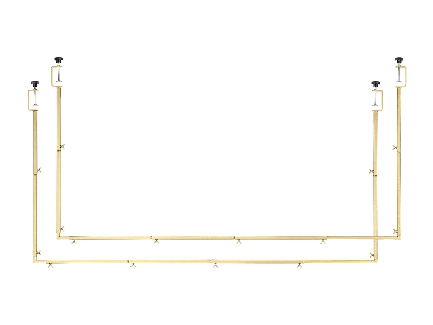 Support Tige de Table SucceBuy avec Pinces, Support Arche de Table, 2 PCS, Hauteur Réglable 33-107 cm Longueur Réglable 71.1-249 cm, Cadre Arche Métal