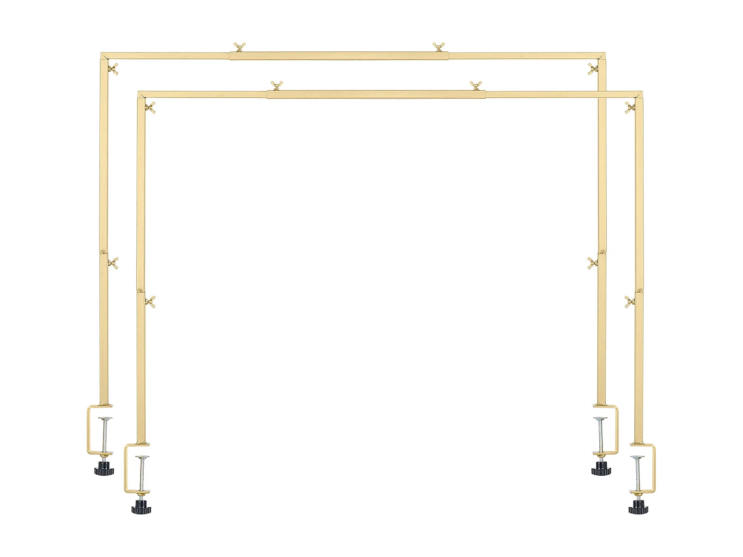 Support Tige de Table SucceBuy avec Pinces, Support Arche de Table, 2 PCS, Hauteur Réglable 33-107 cm Longueur Réglable 71.1-249 cm, Cadre Arche Métal