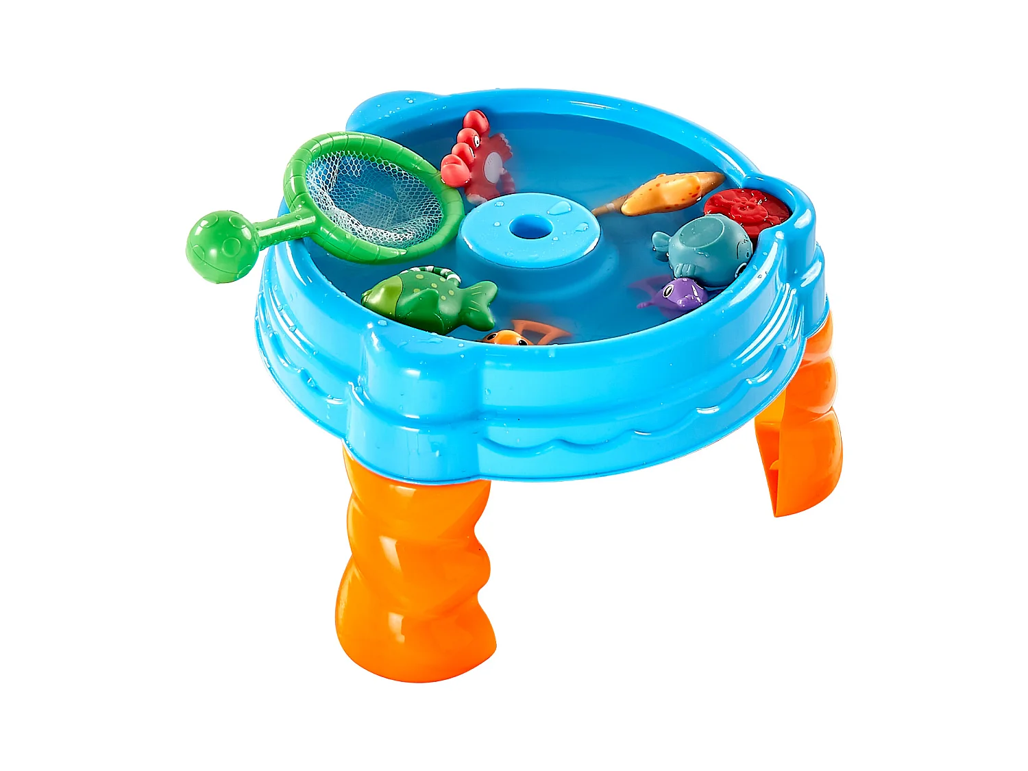 Table à Eau SucceBuy avec 9 Accessoires, Table de Jeux d'Eau Enfant, Jeu de Pêche Été, Jouets d'Activités Sensorielles Aquatiques Intérieur Extérieur