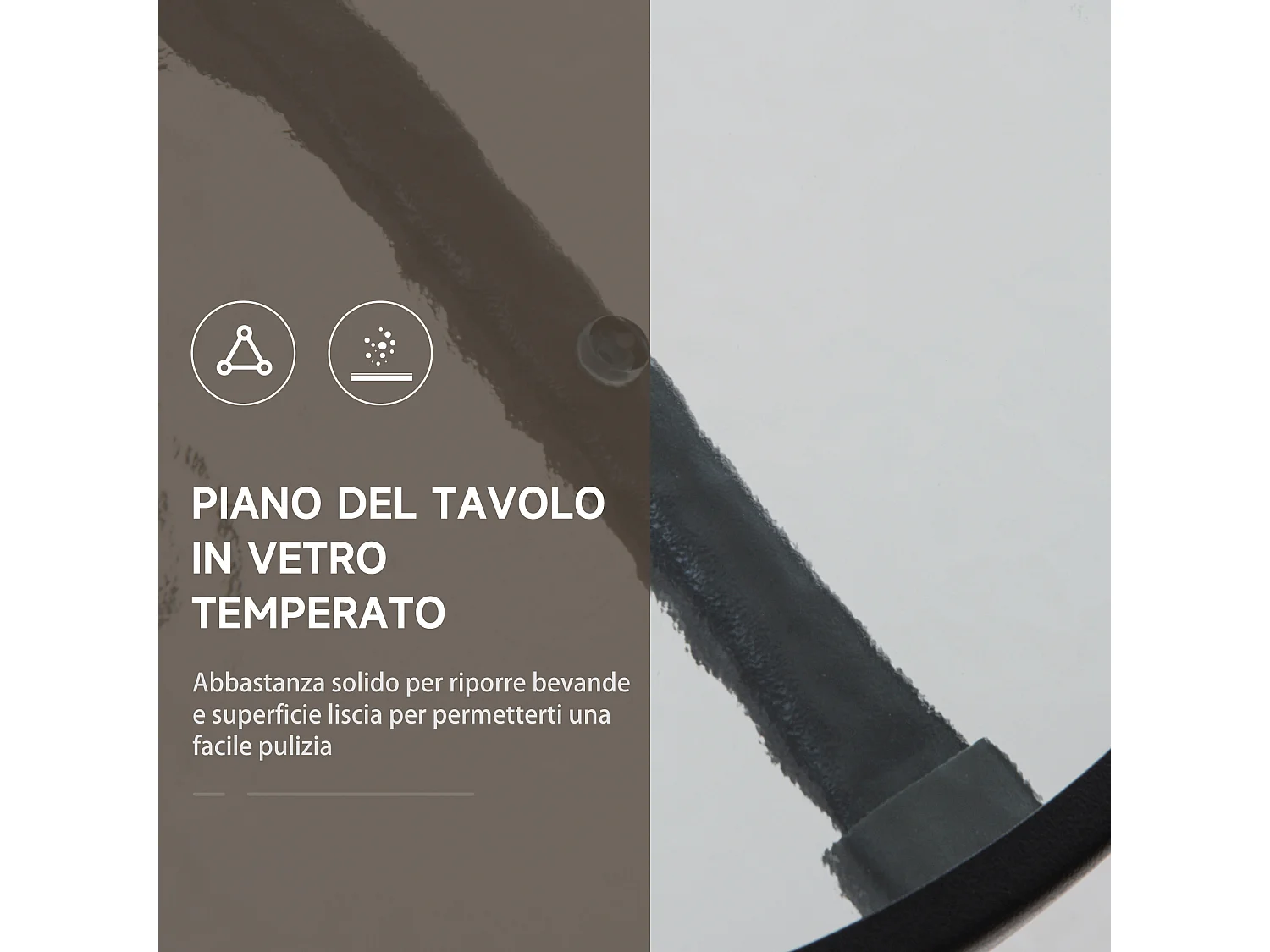 Set mobili da giardino 3 pezzi con tavolino e 2 sedie pieghevoli