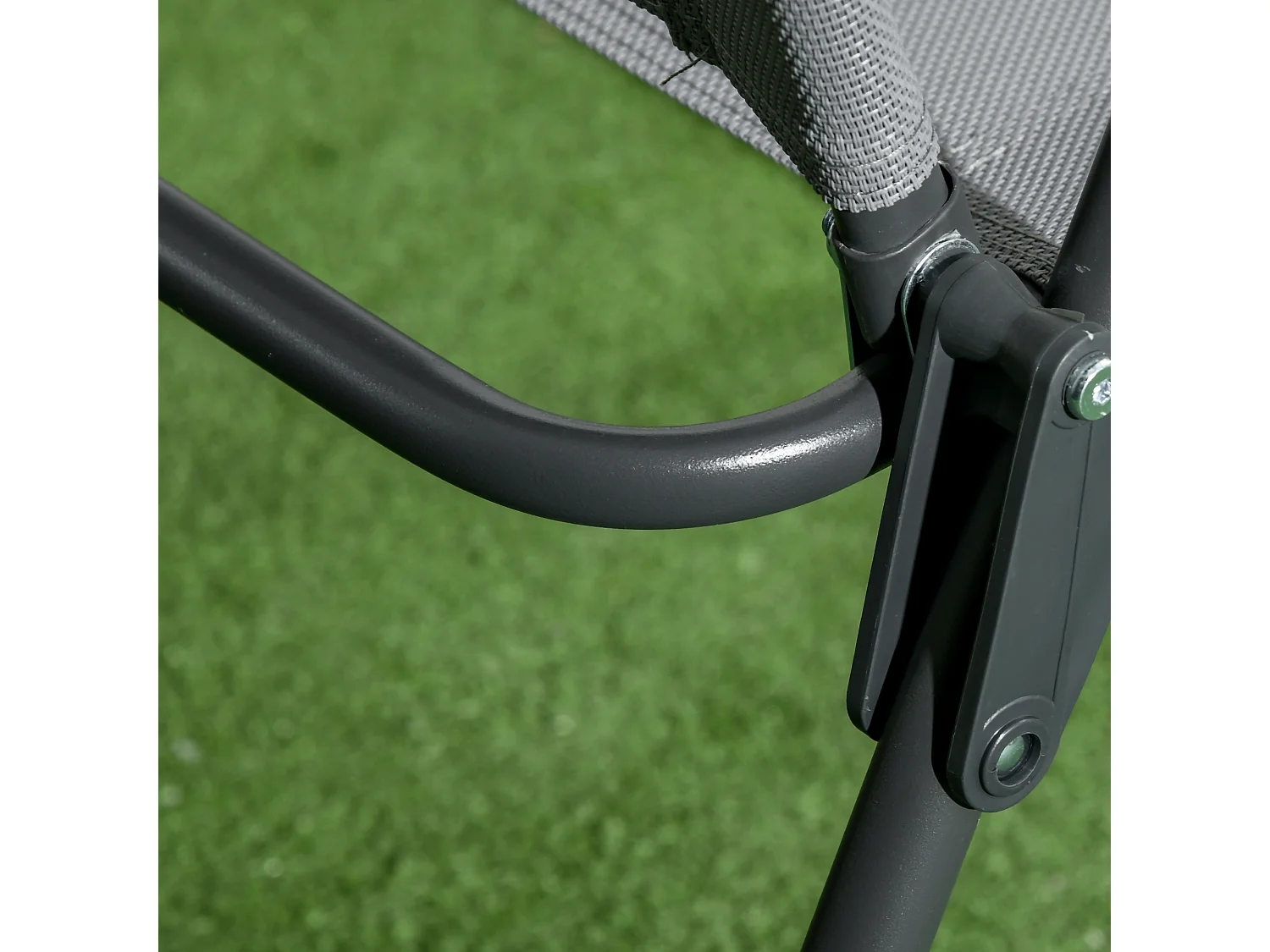 Set da giardino 3 pz con 2 sedie e tavolino da caffè grigio