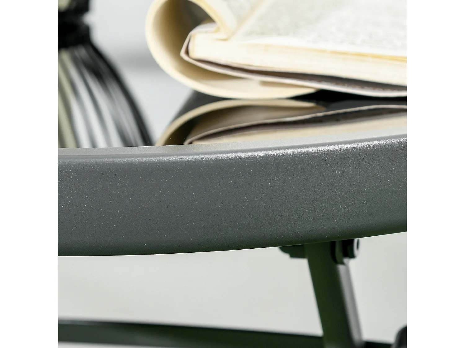 Set da giardino 3 pz con 2 sedie e tavolino da caffè grigio