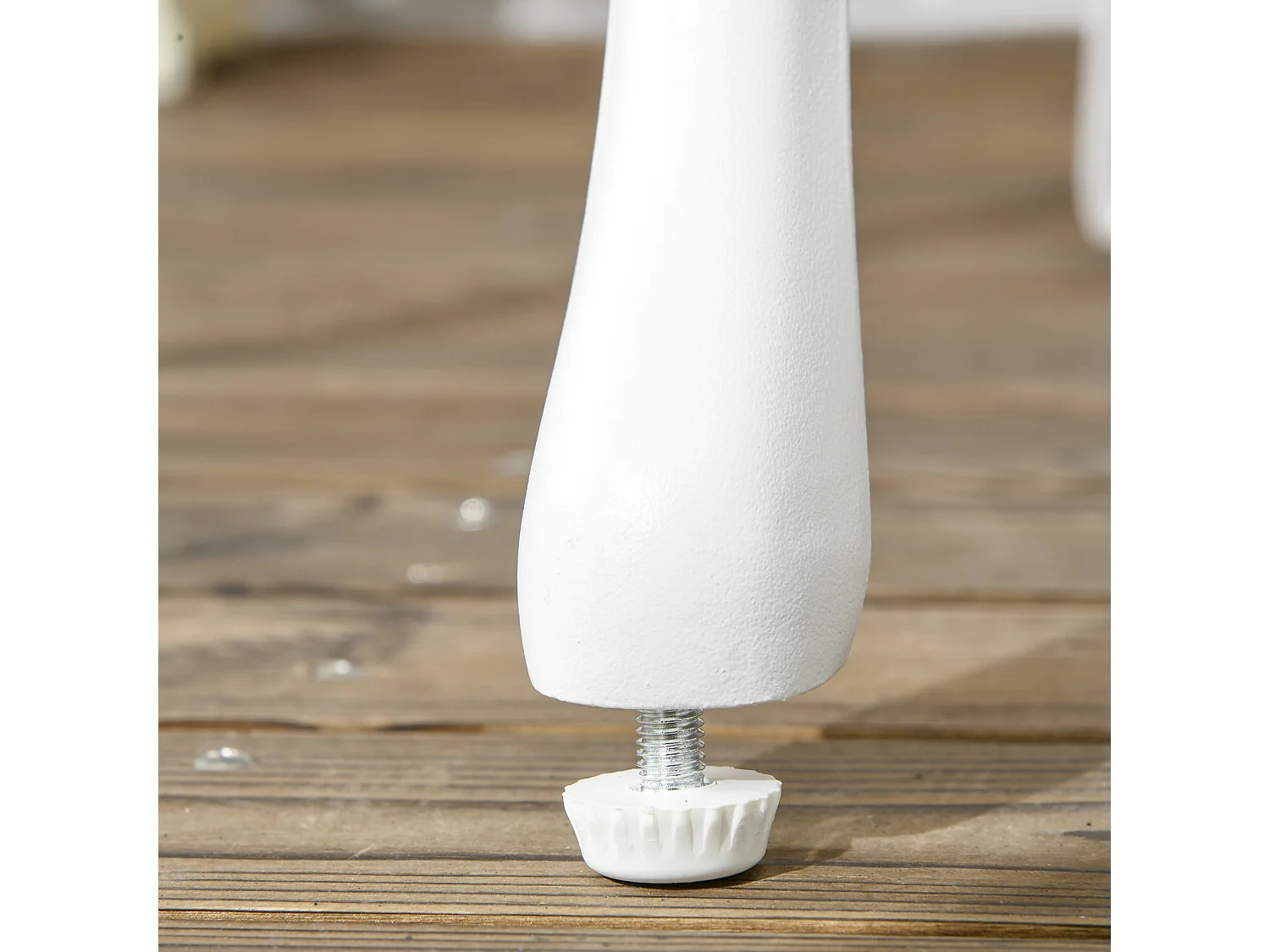 Set tavolino e sedie da giardino 3 pezzi in alluminio bianco