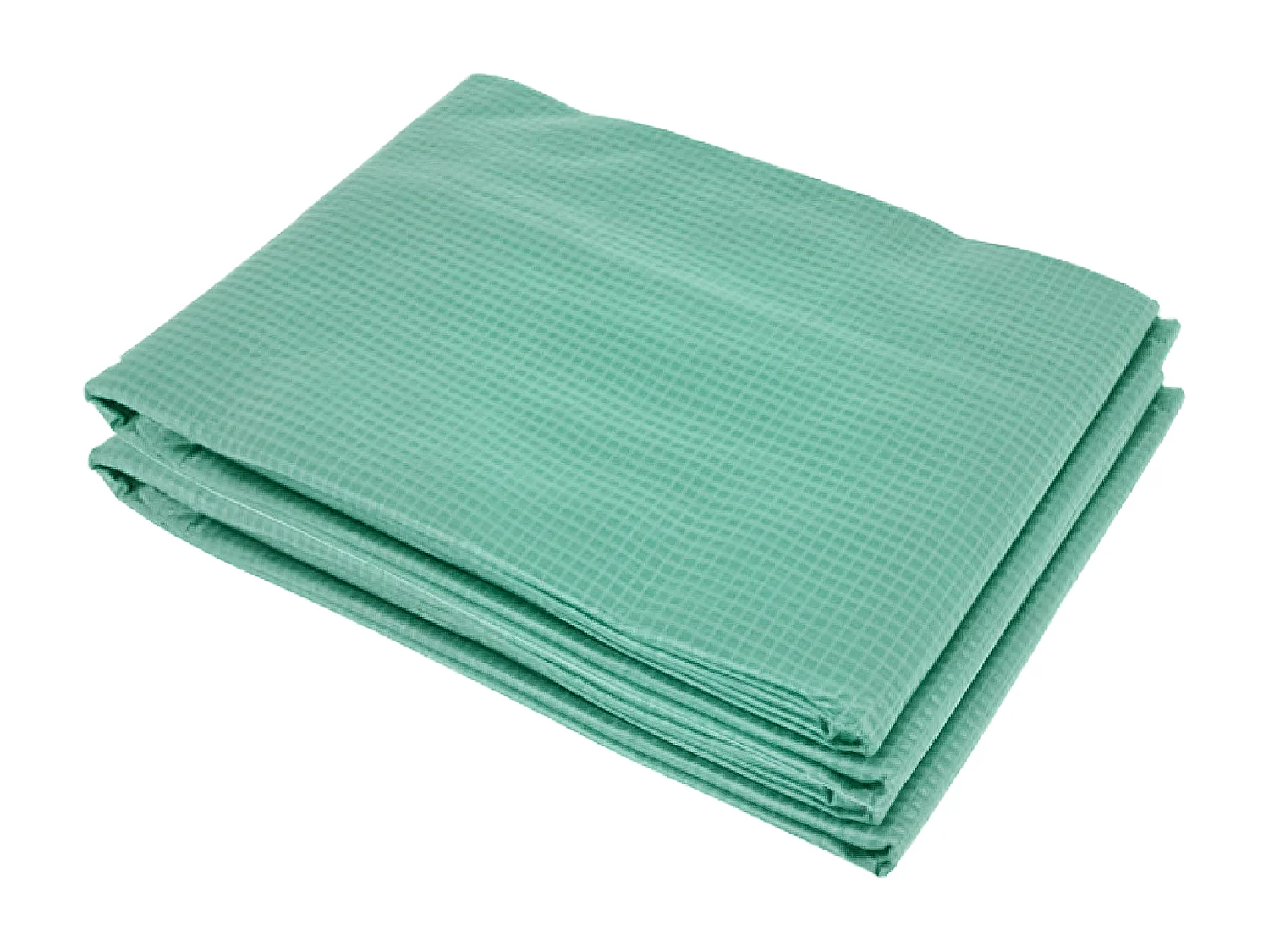 Telo per serra in pe da 6 finestre con bordi interrati verde