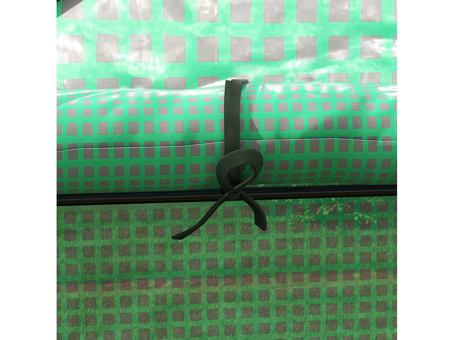 Copertura di ricambio per serra con porta e finestre in pe verde