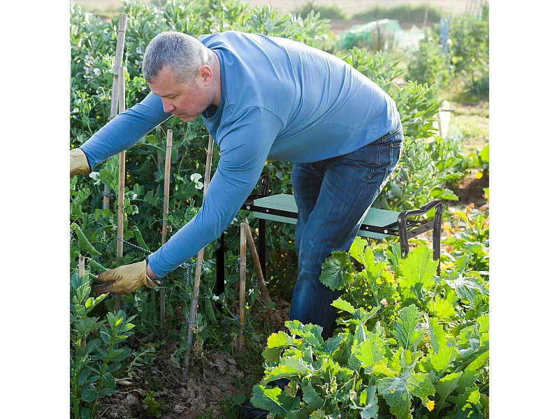 Panca sgabello inginocchiatoio da giardino o giardinaggio verde