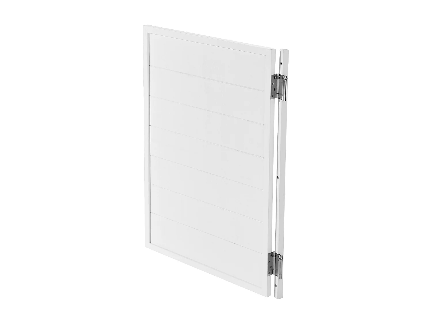 Porte Battante SucceBuy, 80,5x2,8x106 cm, Porte Saloon Simple en Bois de Pin avec Charnières, Quincaillerie, Facile à Installer, Blanc