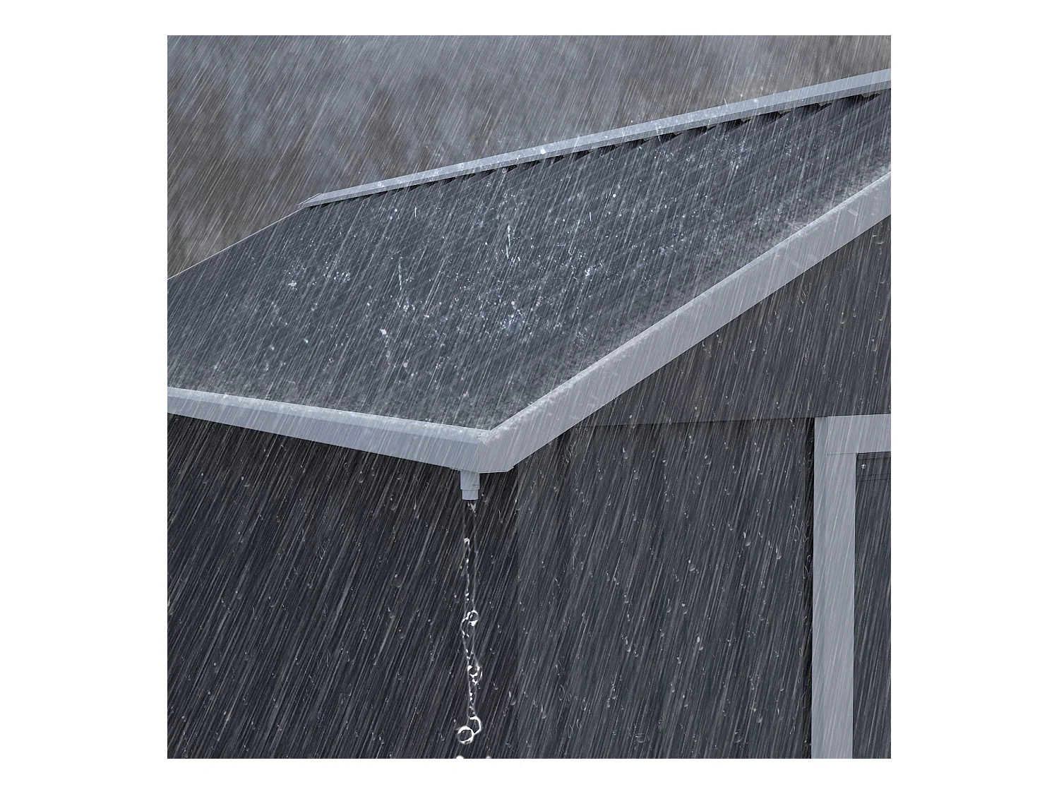 Casetta da giardino porta attrezzi in acciaio zincato pp grigia bianca