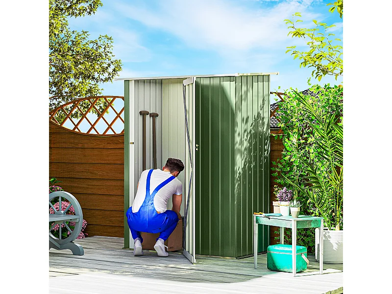 Casetta porta attrezzi acciaio impermeabile 142x84x189cm