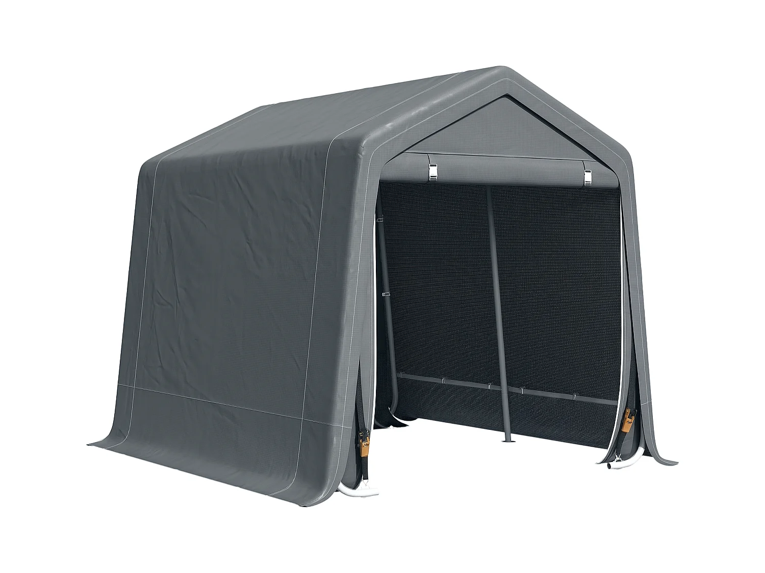 Tendone garage in metallo e tessuto pe 280x240x240cm grigio