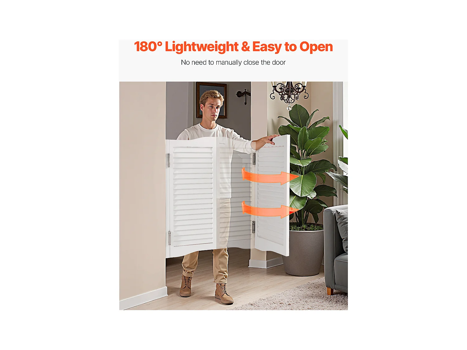 Porte Battante Double SucceBuy, 80,5x2,8x90 cm, Porte Saloon en Bois de Pin avec Charnières, Quincaillerie, Facile à Installer, Blanc