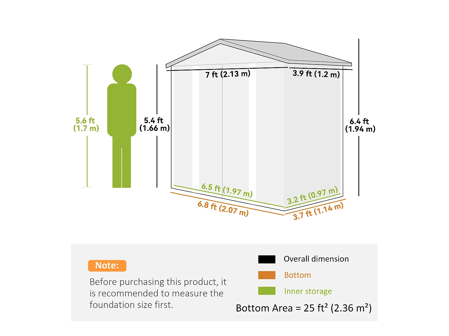 Casetta da giardino con porte scorrevoli e lucchetto in metallo grigio