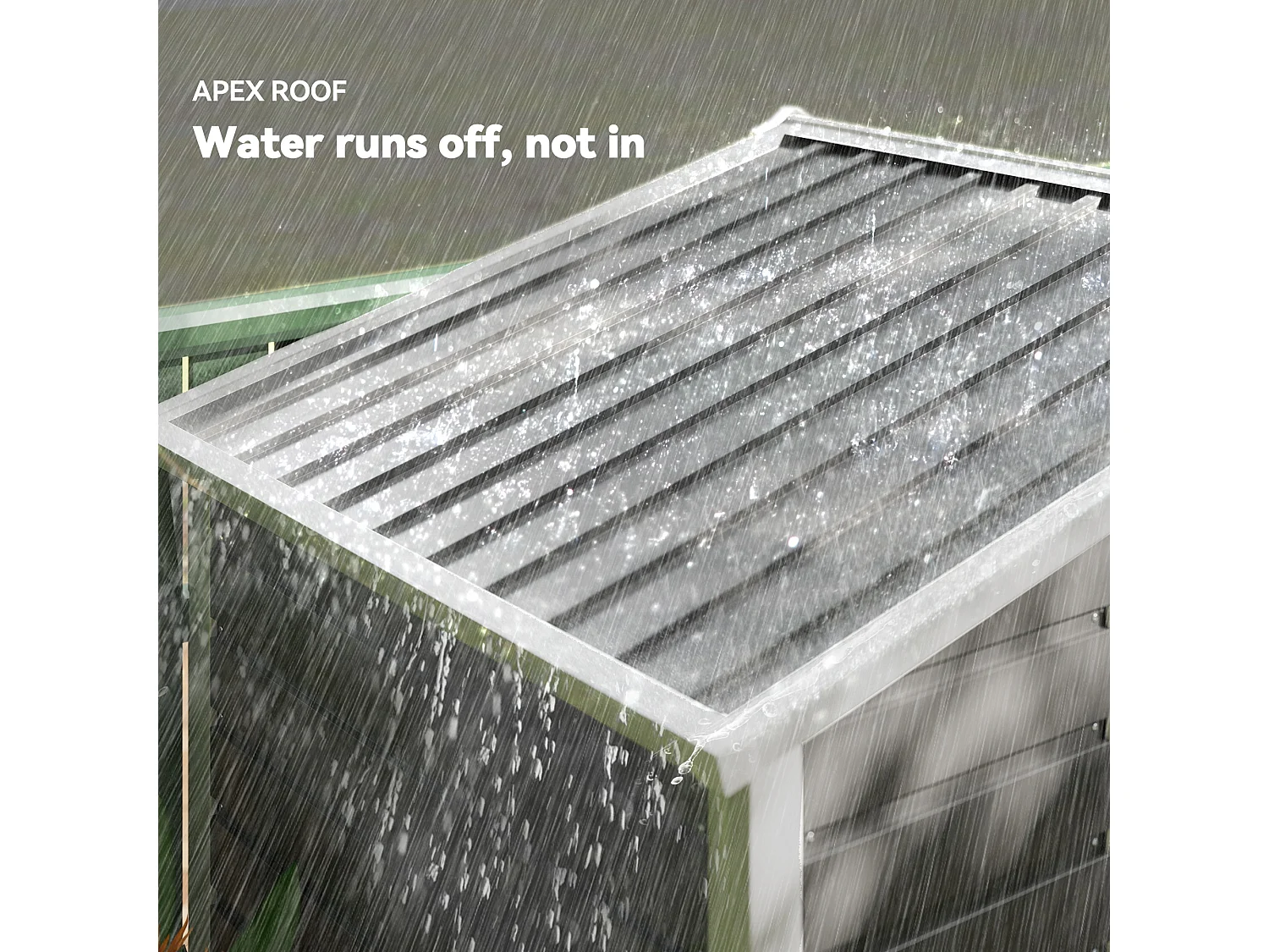 Casetta da giardino con porte scorrevoli e lucchetto in metallo grigio