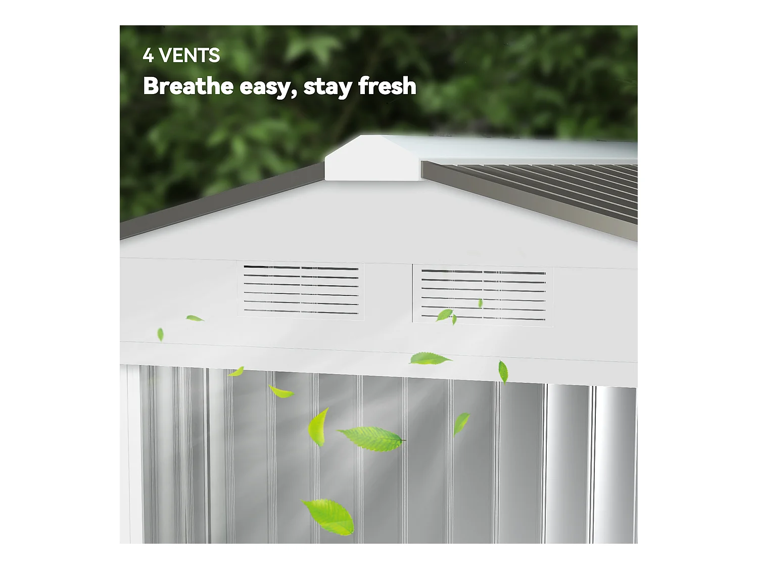 Capanno casetta da giardino in metallo porta utensili 2 porte