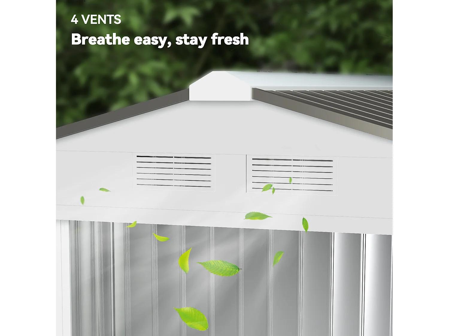 Capanno casetta da giardino in metallo porta utensili 2 porte