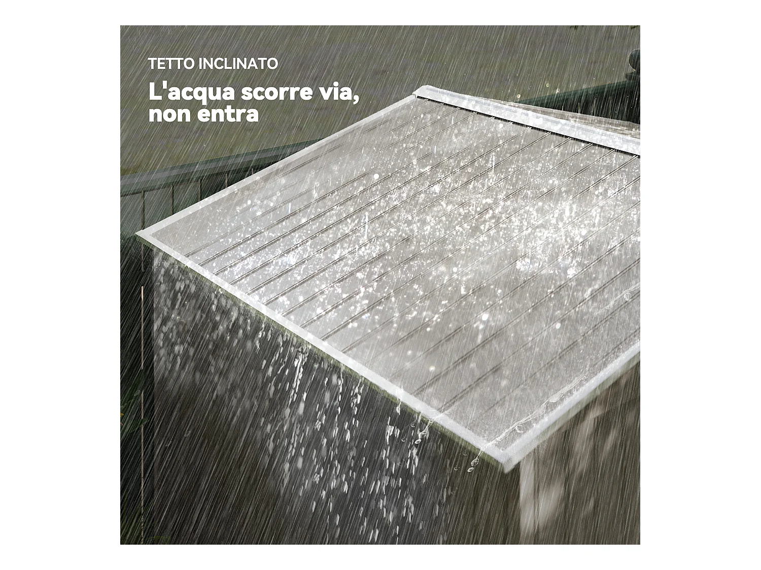 Casetta da giardino in acciaio con 2 porte scorrevoli marrone chiaro