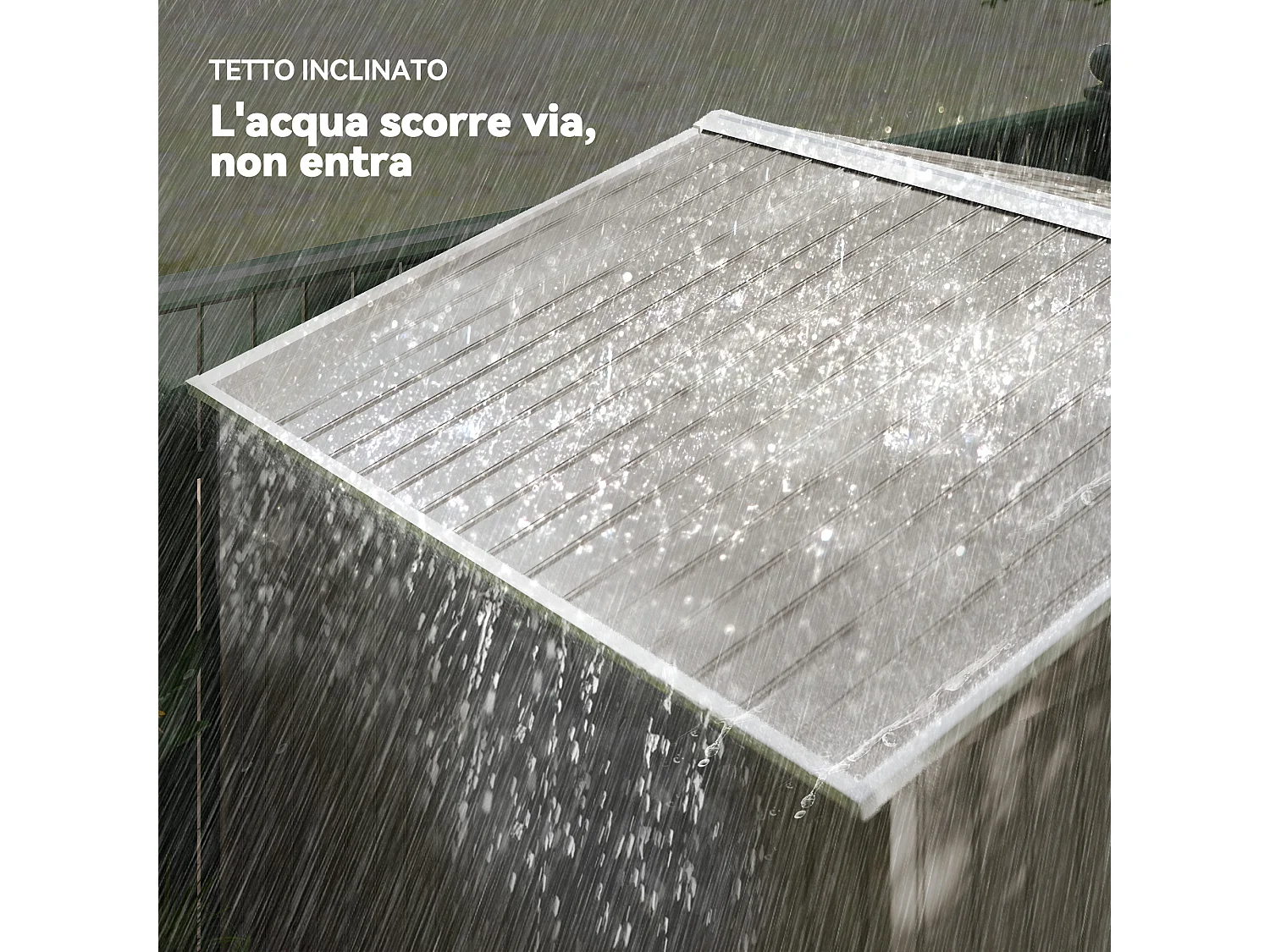 Casetta da giardino in acciaio con 2 porte scorrevoli marrone chiaro
