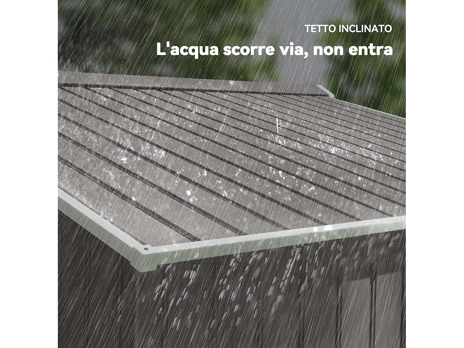 Capanno attrezzi in acciaio con porte scorrevoli 277x195x192 cm grigia