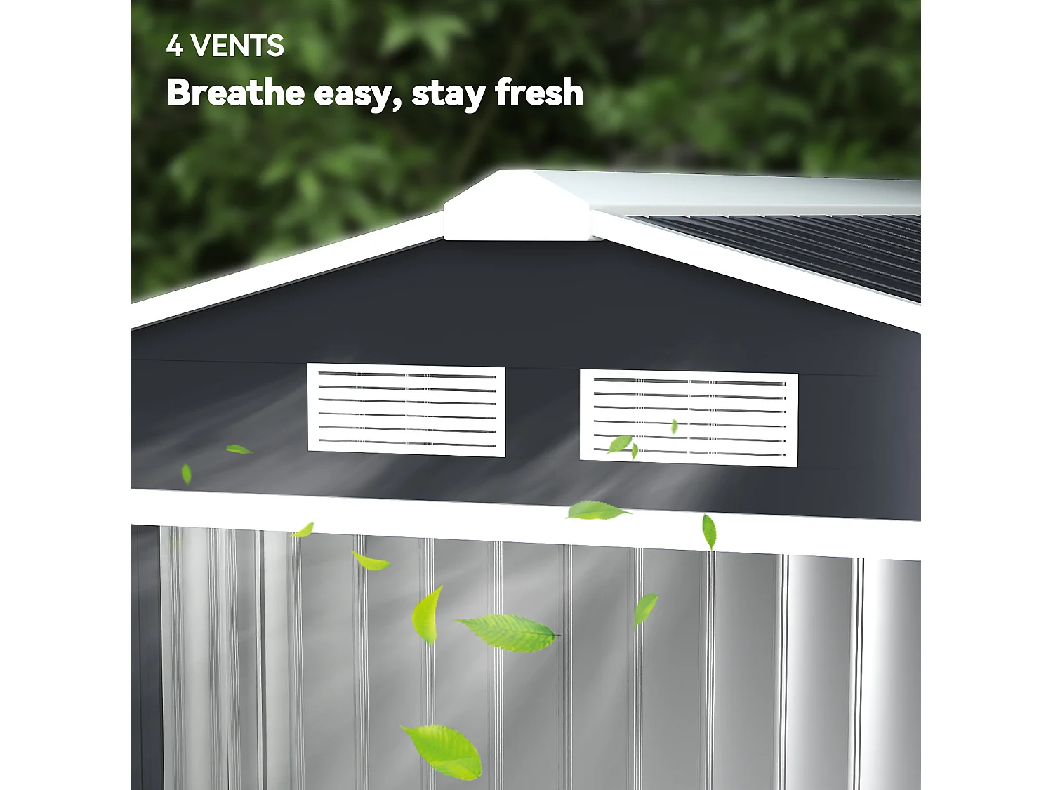 Casetta da giardino in lamiera porte scorrevoli 213x130x185cm